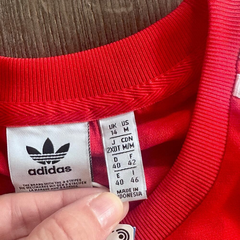 Adidas Sporty Dress Flounce Hem Coquette Red Long sleeves Small/Medium 2018 NEW - Picture 12 of 13